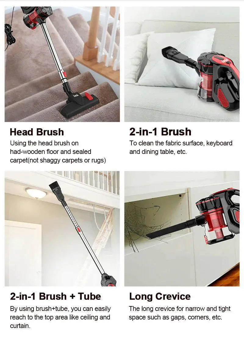 INSE I5 Corded Vacuum 4 In 1 Cleaner Tool With Power Suction