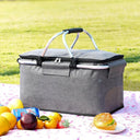 Insulated Folding Picnic Basket for Outdoor Activities
