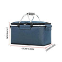 Insulated Folding Picnic Basket for Outdoor Activities