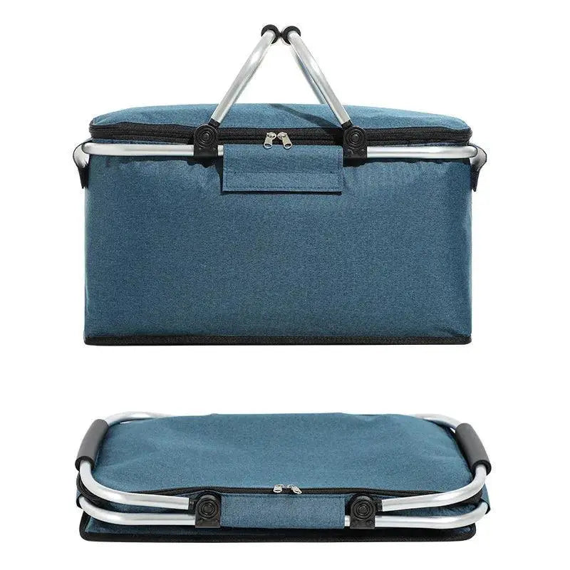 Insulated Folding Picnic Basket for Outdoor Activities