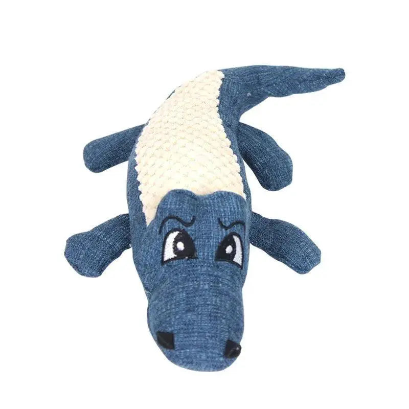 Interactive Alligator Dog Chew Toy With Fun Sound Plush