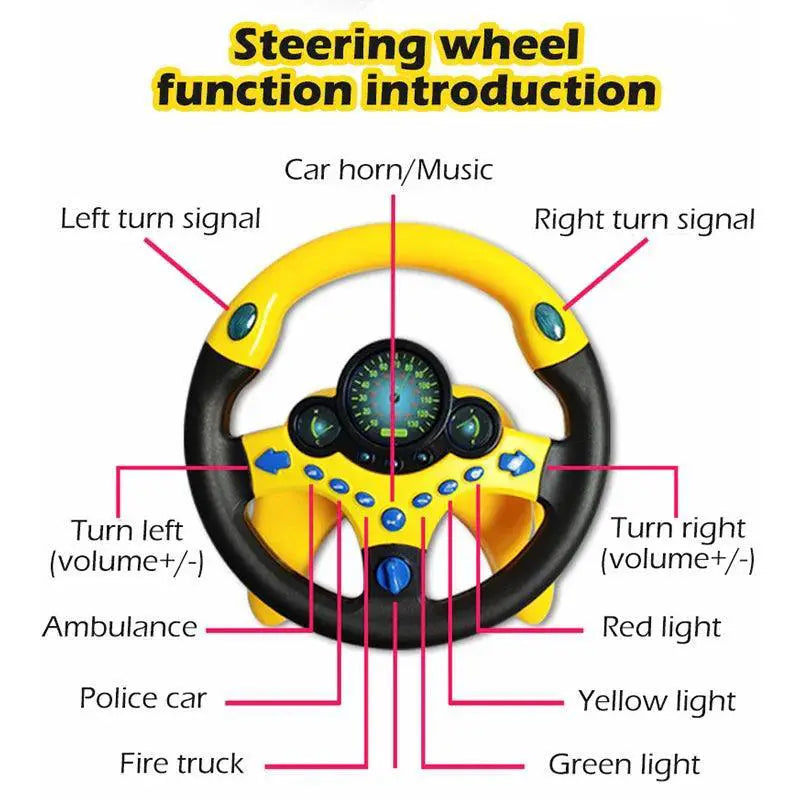 Interactive Baby Steering Wheel Toy With Sounds And Music