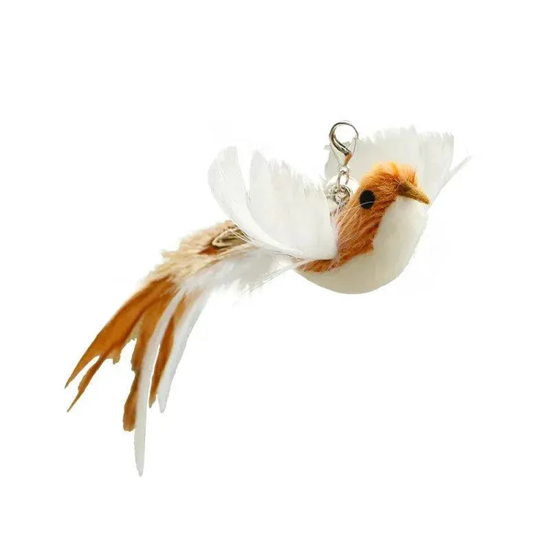 Interactive Bird And Feather Cat Wand With Bell Toy