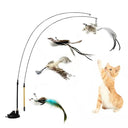 Interactive Cat Stick Toy with Feather Bird and Bell Fun