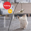 Interactive Cat Stick Toy with Feather Bird and Bell Fun