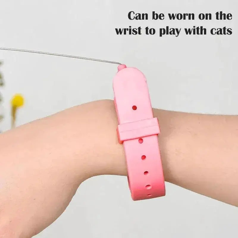 Interactive Cat Teaser Stick Collar Game With Feather Toys
