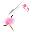 Interactive Cat Teaser Stick Collar Game & Feather Toys Fun