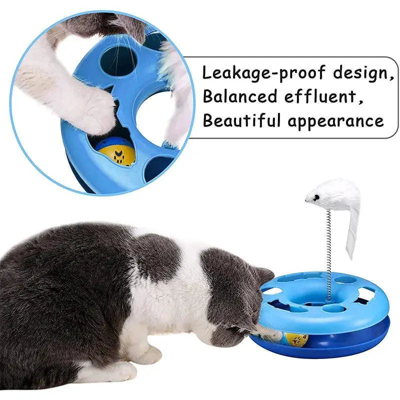 Interactive Cat Toy Set With Catnip Roller Tracks Balls