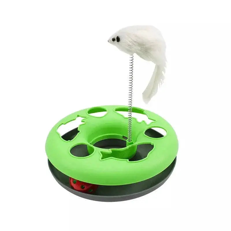 Interactive Cat Toy Set With Catnip Roller Tracks Balls