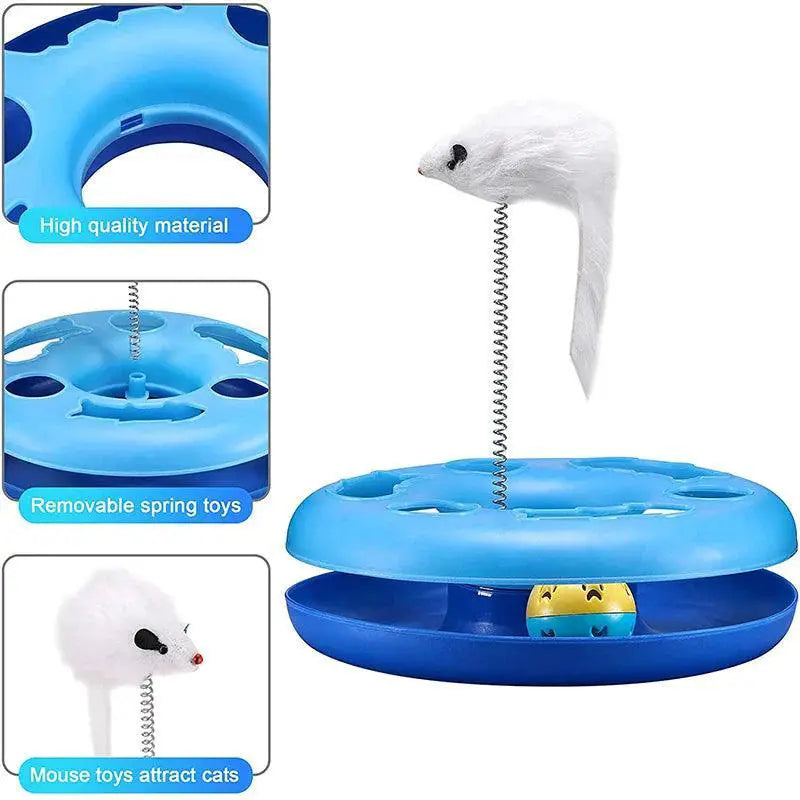 Interactive Cat Toy Set With Catnip Roller Tracks Balls