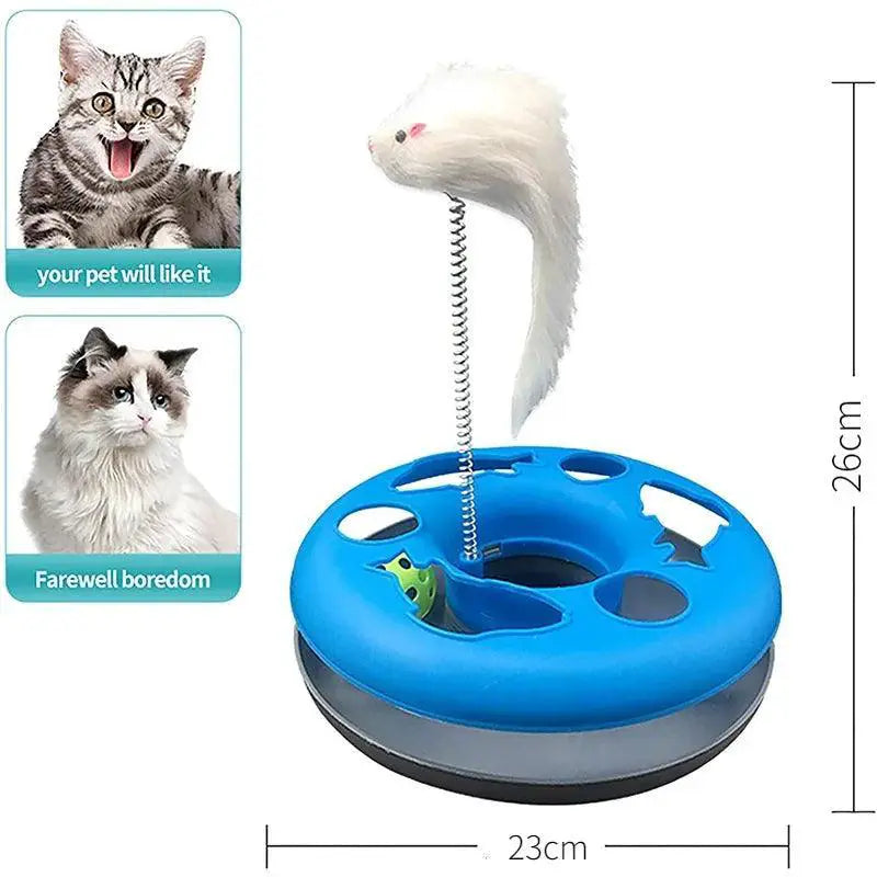 Interactive Cat Toy Set With Catnip Roller Tracks Balls