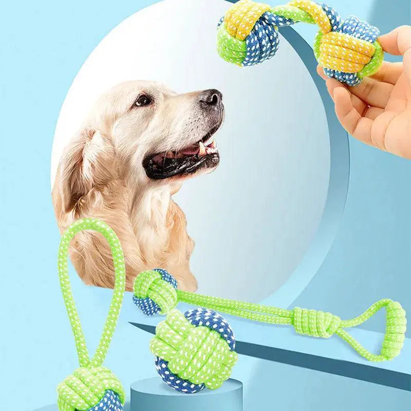 Interactive Cotton Rope Dog Toys For Dental Health Fun