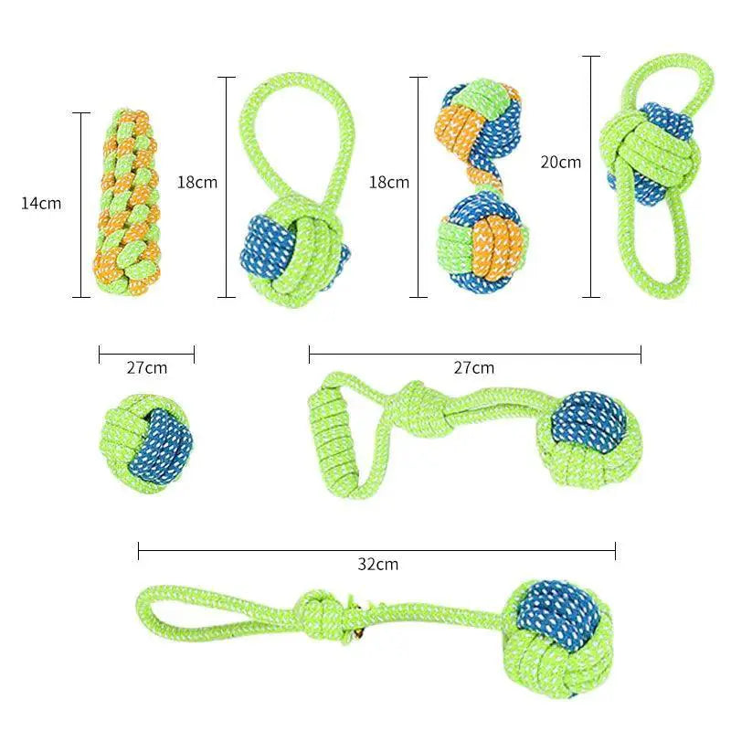 Interactive Cotton Rope Dog Toys For Dental Health Fun