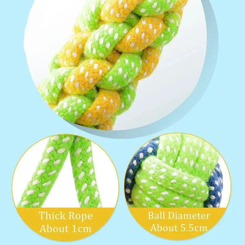 Interactive Cotton Rope Dog Toys For Dental Health Fun