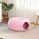 Interactive Donut Cat Bed Tunnel for Two Cats - Durable Felt
