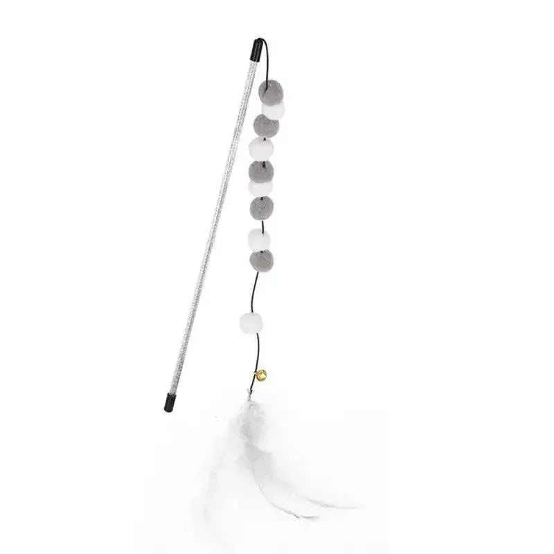 Interactive Feather Cat Teaser Stick For Fun Pet Exercise