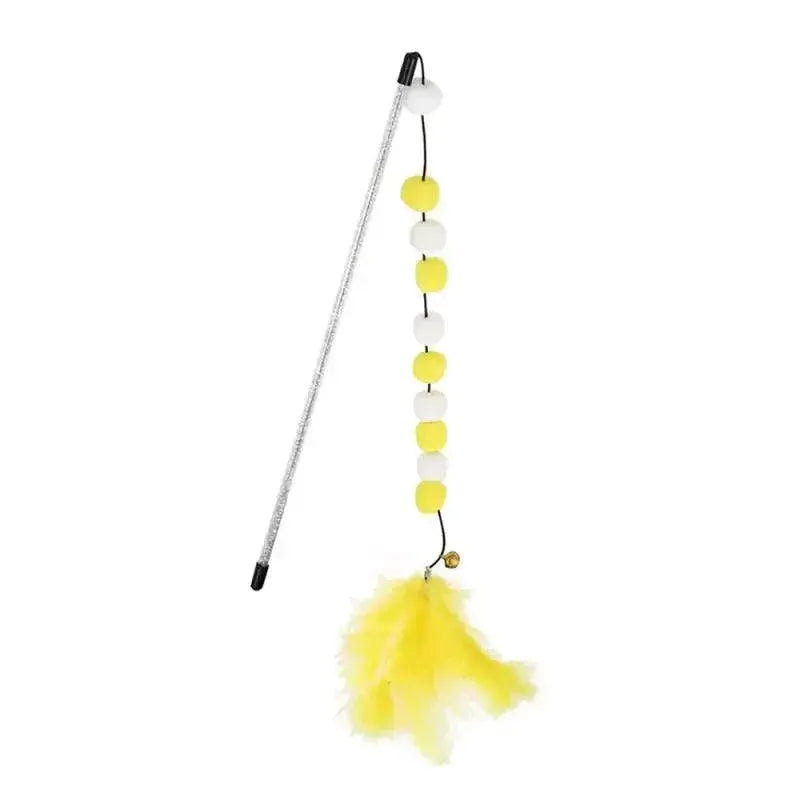 Interactive Feather Cat Teaser Stick For Fun Pet Exercise