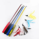 Interactive Feather Cat Toy With Retractable Wand Options