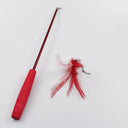 Interactive Feather Cat Toy With Retractable Wand Options