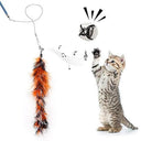 Interactive Feather Cat Toy With Retractable Wand Options