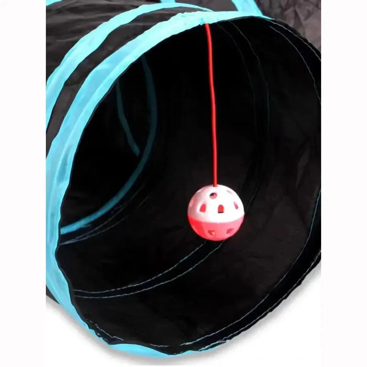 Interactive Foldable Cat Tunnel With Crinkle Toy Fun Play
