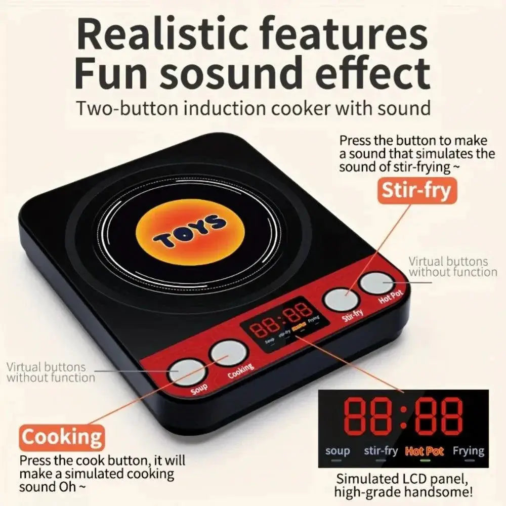 Interactive Kids Kitchen Playset With Cookware And Food