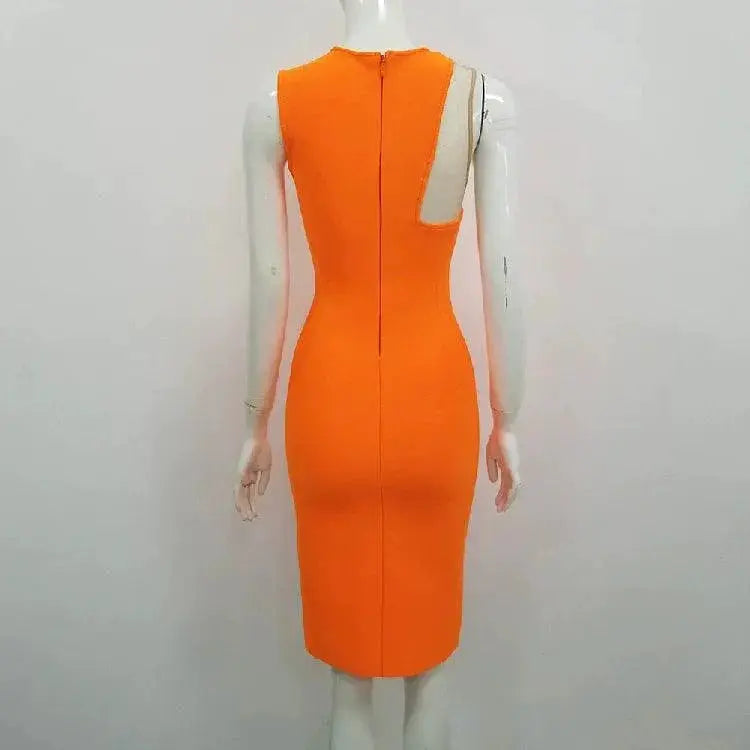Internet Celebrity Mesh Sleeveless Dress Alluring Statement