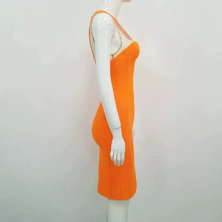 Internet Celebrity Mesh Sleeveless Dress Alluring Statement