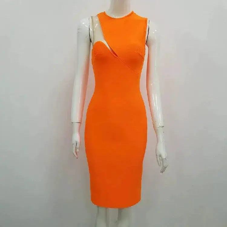 Internet Celebrity Mesh Sleeveless Dress Alluring Statement
