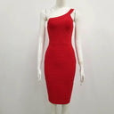 Internet Celebrity Off-Shoulder Evening Dress Chic Style