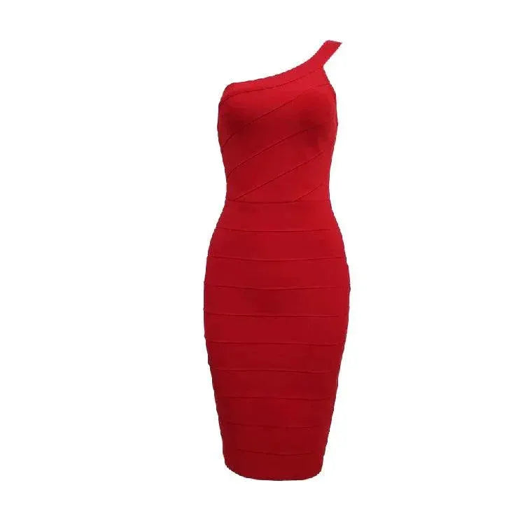 Internet Celebrity Off Shoulder Evening Dress Chic Style
