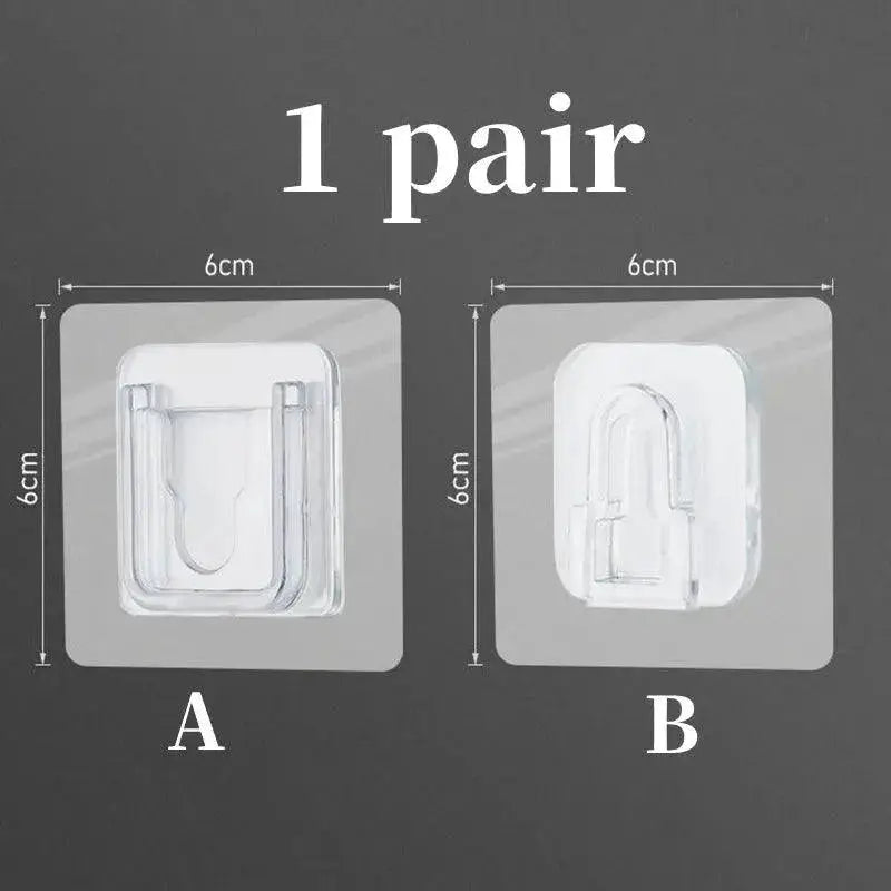Invisible Snap Hook Wall Storage PVC Hooks For Home