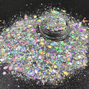 Iridescent Holographic Nail Glitter Sequins Sparkly Flakes