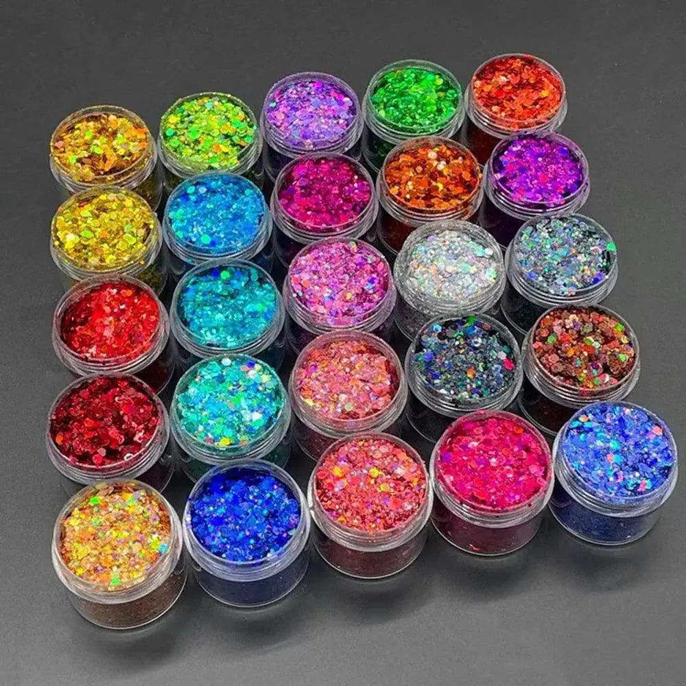 Iridescent Holographic Nail Glitter Sequins Sparkly Flakes