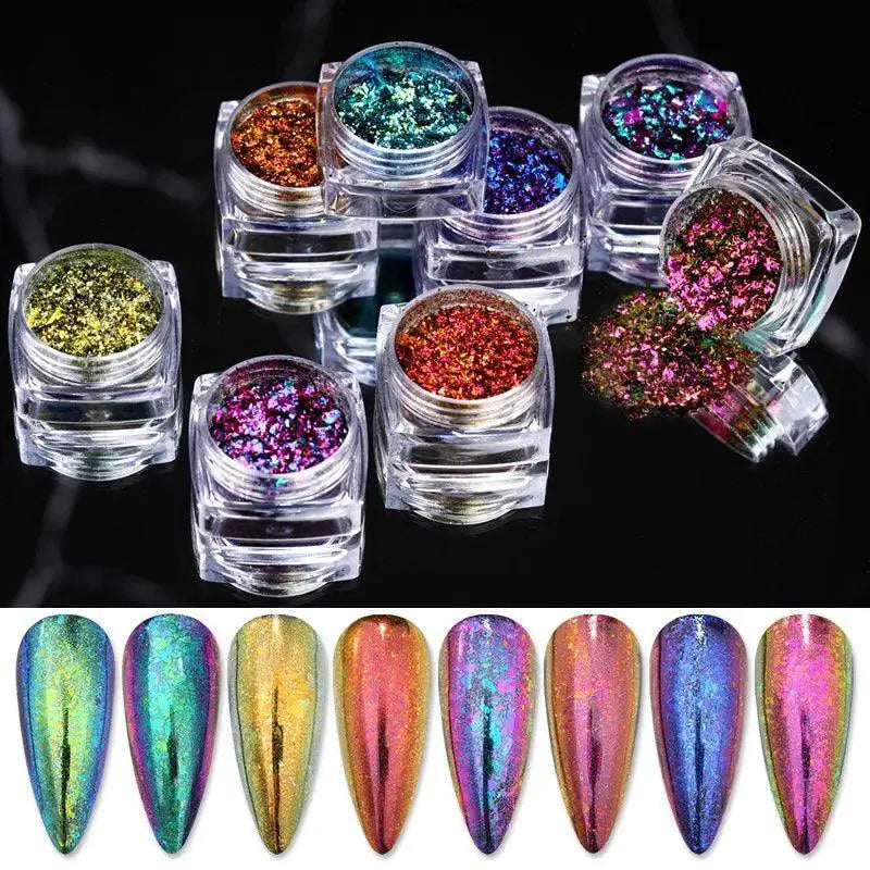 Iridescent Nail Flakes For Dazzling Manicures Today