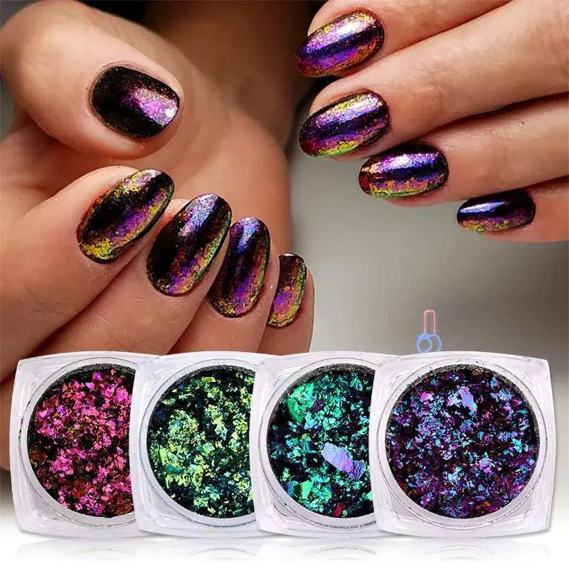 Iridescent Nail Flakes For Dazzling Manicures Today
