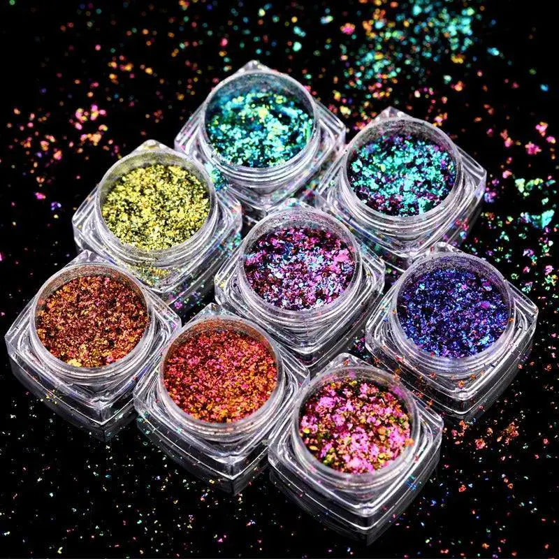 Iridescent Nail Flakes For Dazzling Manicures Today