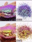 Iridescent Nail Flakes for Holographic Nail Art Glamour