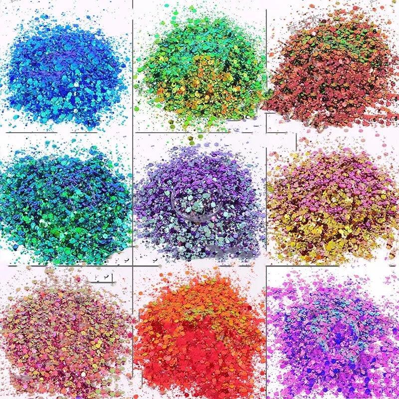 Iridescent Nail Flakes For Holographic Nail Art Glamour