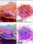 Iridescent Nail Flakes for Holographic Nail Art Glamour