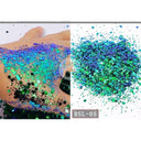 Iridescent Nail Flakes for Holographic Nail Art Glamour