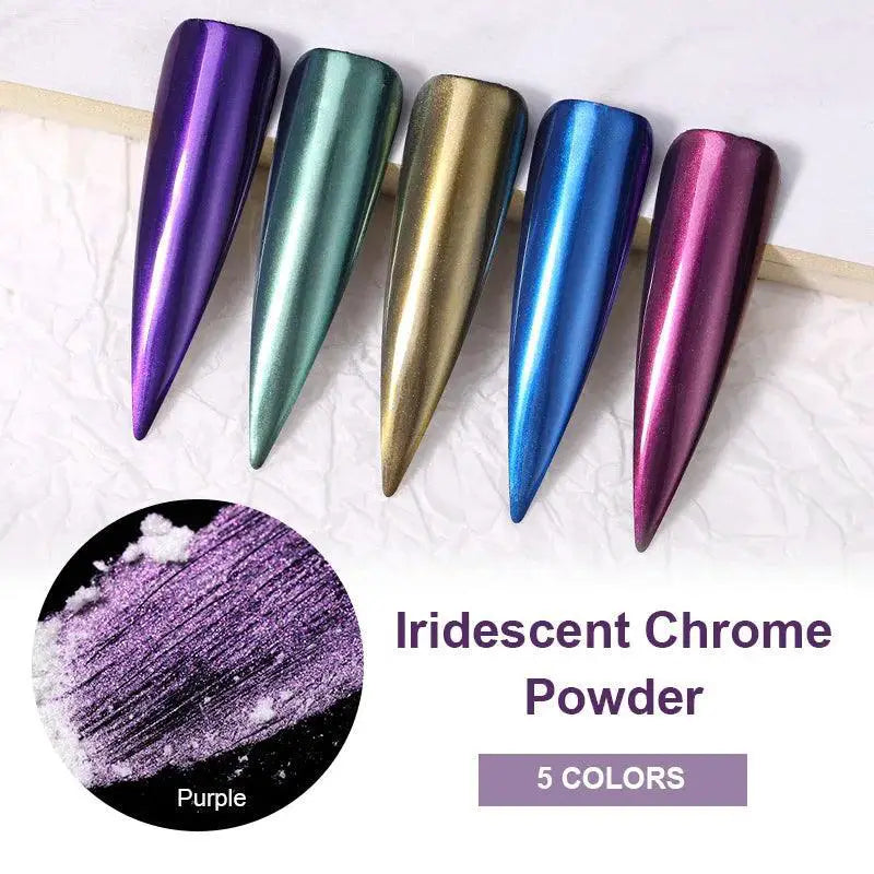 Iridescent Pearl Shell Chrome Nail Glitter for Glam Nails
