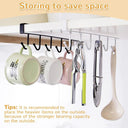Iron Hanging Storage Hook Rack for Kitchen Wardrobe Cupboard
