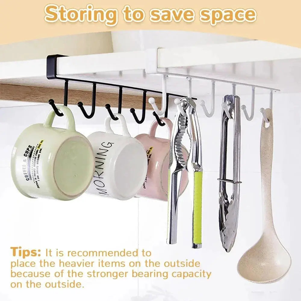 Iron Hanging Storage Hook Rack For Kitchen Wardrobe Cupboard