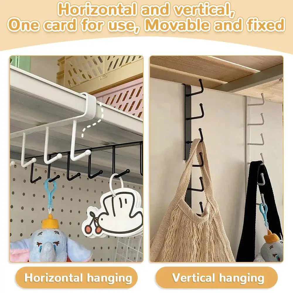 Iron Hanging Storage Hook Rack For Kitchen Wardrobe Cupboard