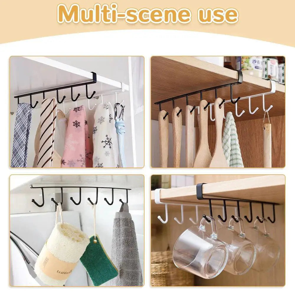 Iron Hanging Storage Hook Rack For Kitchen Wardrobe Cupboard