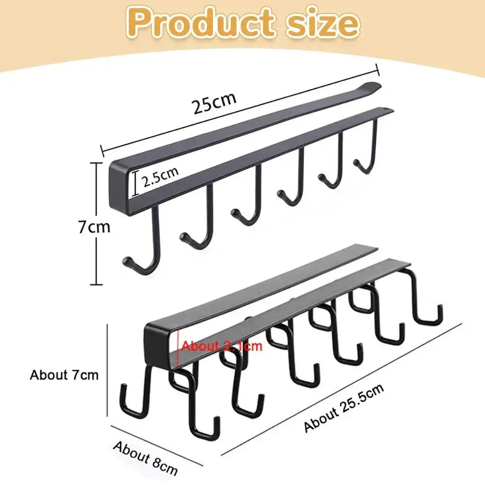 Iron Hanging Storage Hook Rack For Kitchen Wardrobe Cupboard