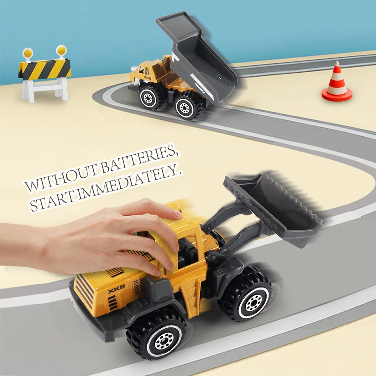 IronForge AlloyX Engineering Truck Toy SetX - Durable Die Cast Vehicles For Kids
