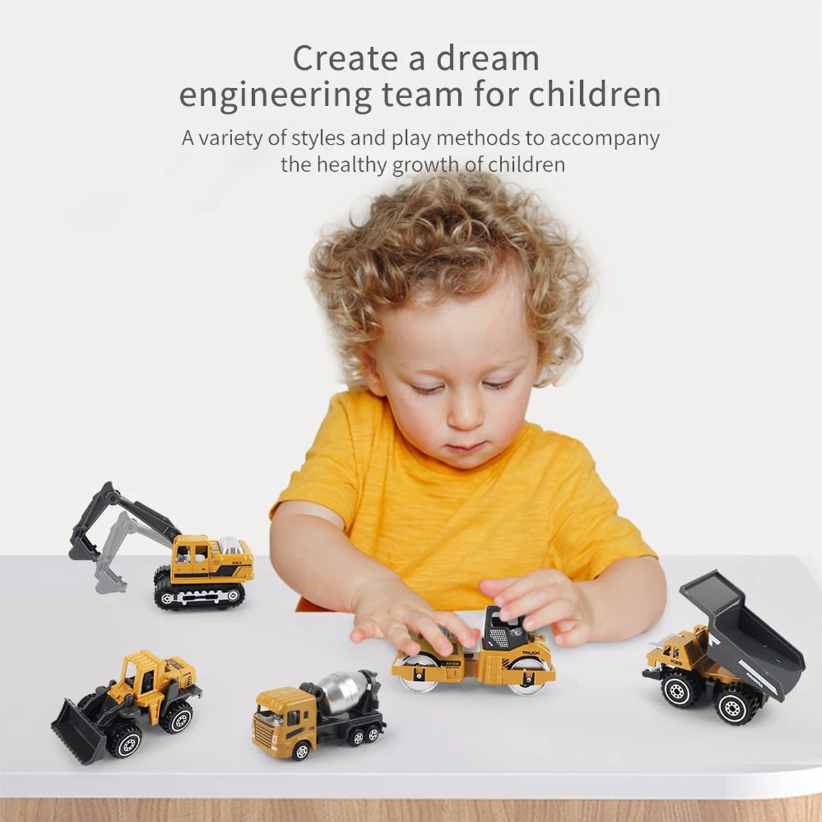 IronForge AlloyX Engineering Truck Toy SetX - Durable Die Cast Vehicles For Kids