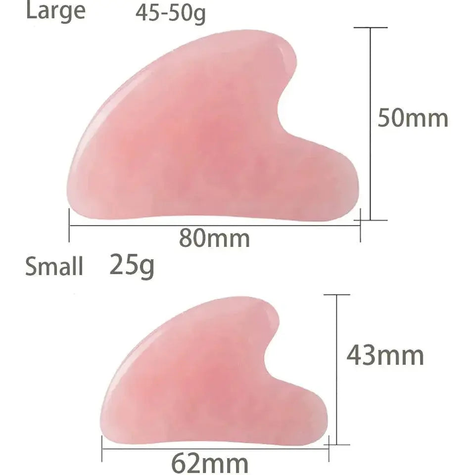 Jade Stone Gua Sha And Rose Quartz Massage Set Anti Aging